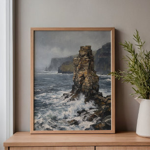 Cliffs of Moher Sea Stack Solitude Canvas Print