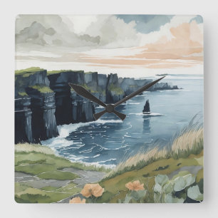 Cliffs of Moher  Square Wall Clock