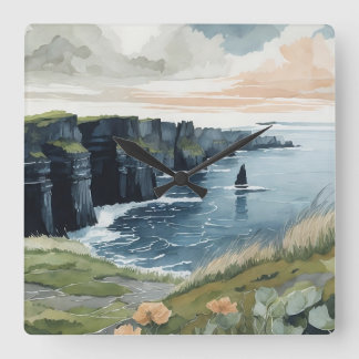 Cliffs of Moher Square Wall Clock