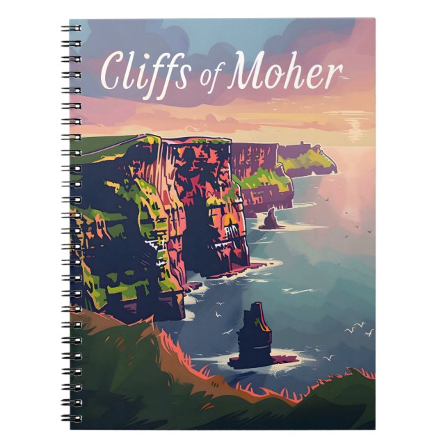 Cliffs of Moher sunset Notebook (Front)