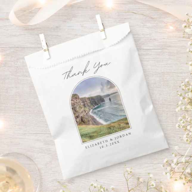 Cliffs of Moher Wedding Favor Ireland Thank You Bag (Clipped)