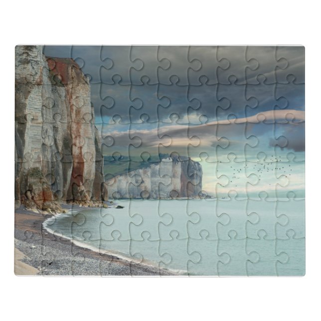 Cliffs of Normandy Seascape  Jigsaw Puzzle (Puzzle Horizontal)