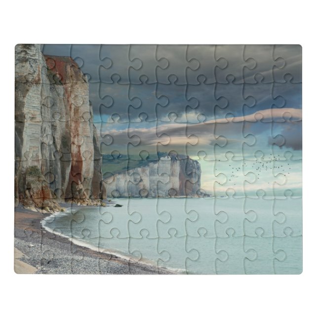 Cliffs of Normandy Seascape Jigsaw Puzzle (Puzzle Horizontal)