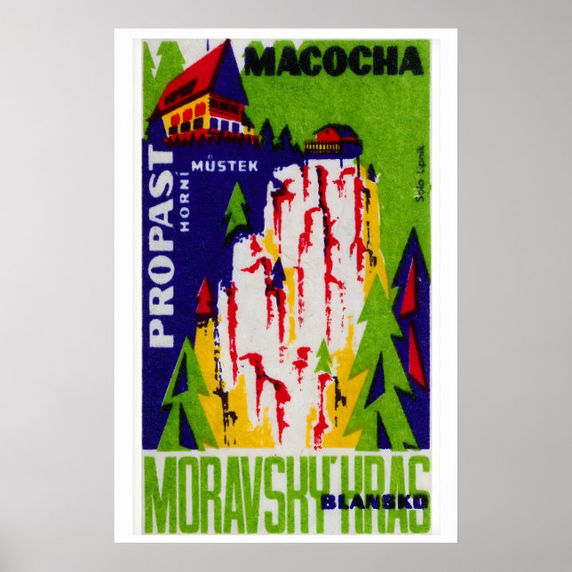Cliffside Cabin - Matchbox Print - Czech Wall Art (Front)