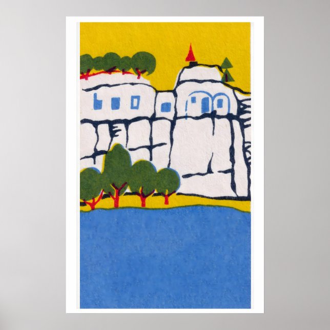 Cliffside Castle Matchbox Art Print (Front)