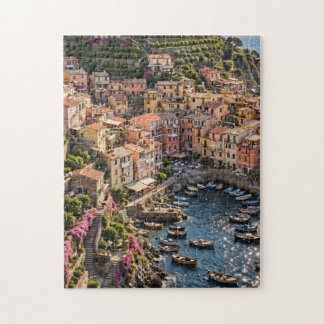 Cliffside Coastal Town Jigsaw Puzzle