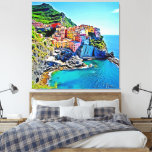 Cliffside Dreams: Manarola’s Colors Canvas Print