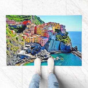 Cliffside Dreams: Manarola’s Colors Doormat