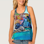 Cliffside Dreams: Manarola’s Colors Tank Top