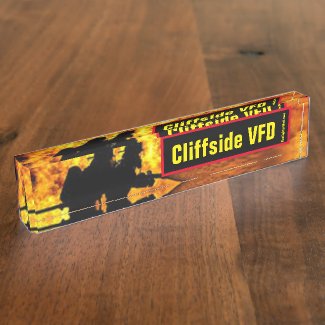 Cliffside VFD Flames desk name plate