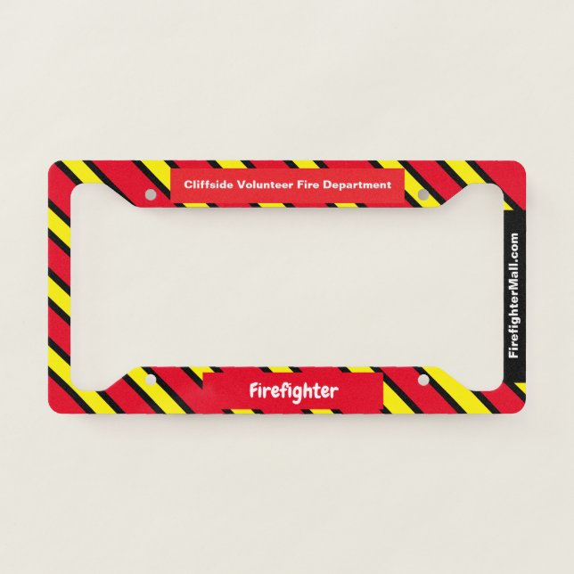 Cliffside Volunteer Fire Department License Frame (Front)