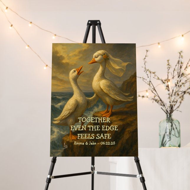 "Cliffside Vows – A Goose Love Story" Poster (In Situ (Stand))