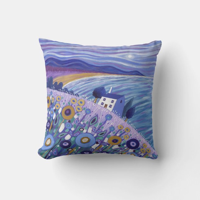 Clifftop Cottage 2013 Throw Pillow (Front)