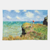 Custom Promenade Woman by Claude Monet Microfiber Dish Towel