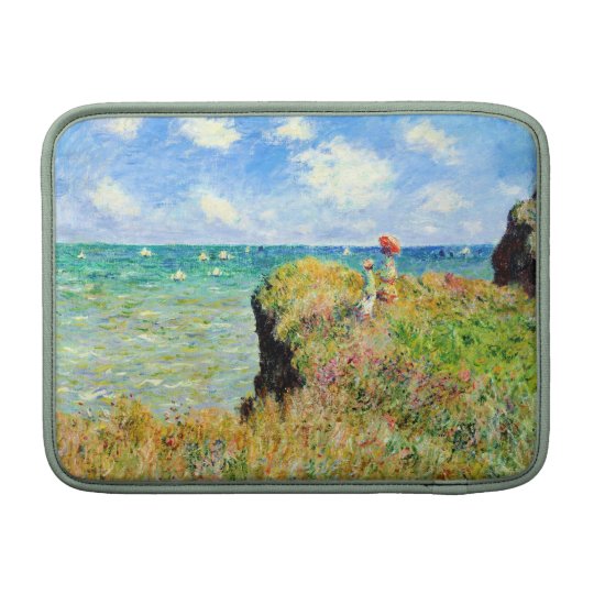 Clifftop Walk at Pourville by Claude Monet Sleeve For MacBook Air