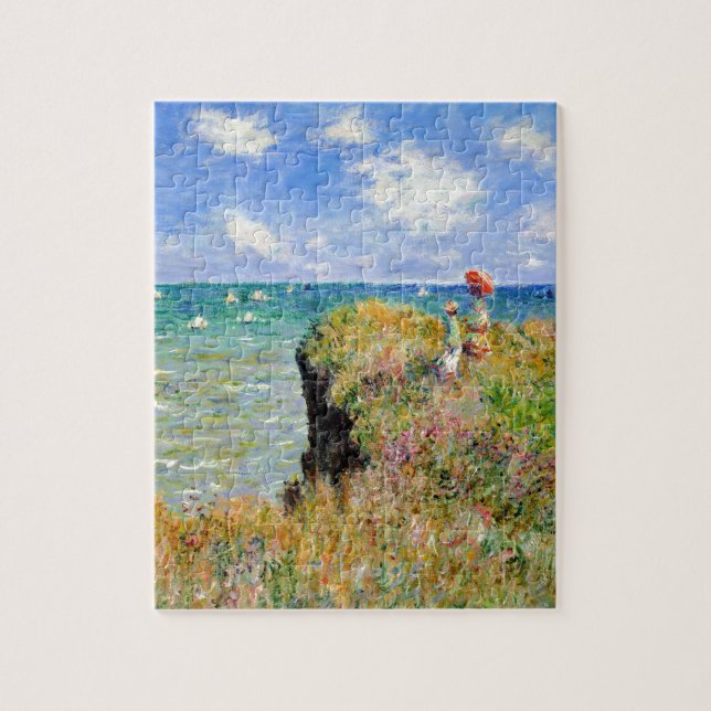 Clifftop Walk at Pourville - Claude Monet Jigsaw Puzzle (Vertical)