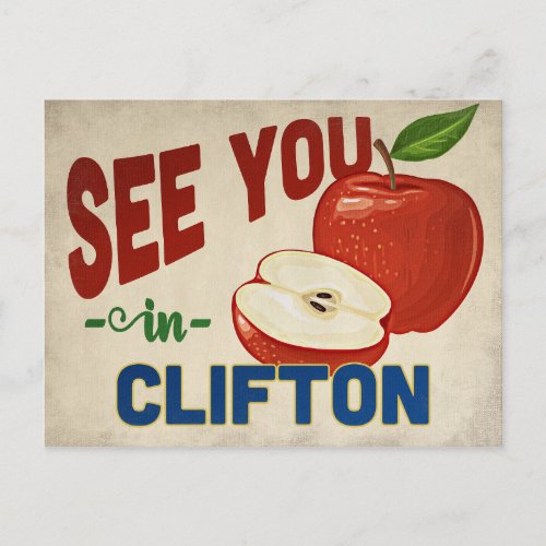 Clifton New Jersey Apple _ Vintage Travel Postcard