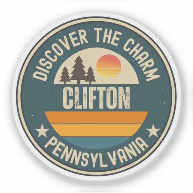 Clifton, Pennsylvania Sticker (Front)