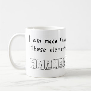 Clifton periodic table name mug