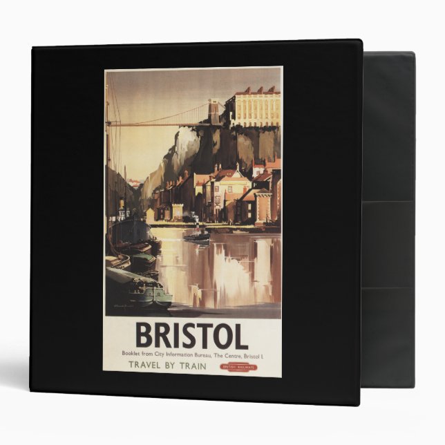 Clifton Suspension Bridge and Boats 3 Ring Binder (Front/Inside)