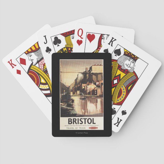 Clifton Suspension Bridge and Boats Poker Cards (Back)