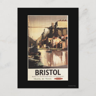 Clifton Suspension Bridge and Boats Postcard