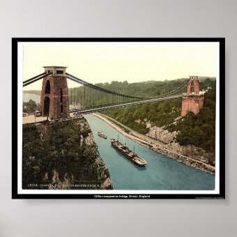 Clifton suspension bridge, Bristol, England Poster | Zazzle