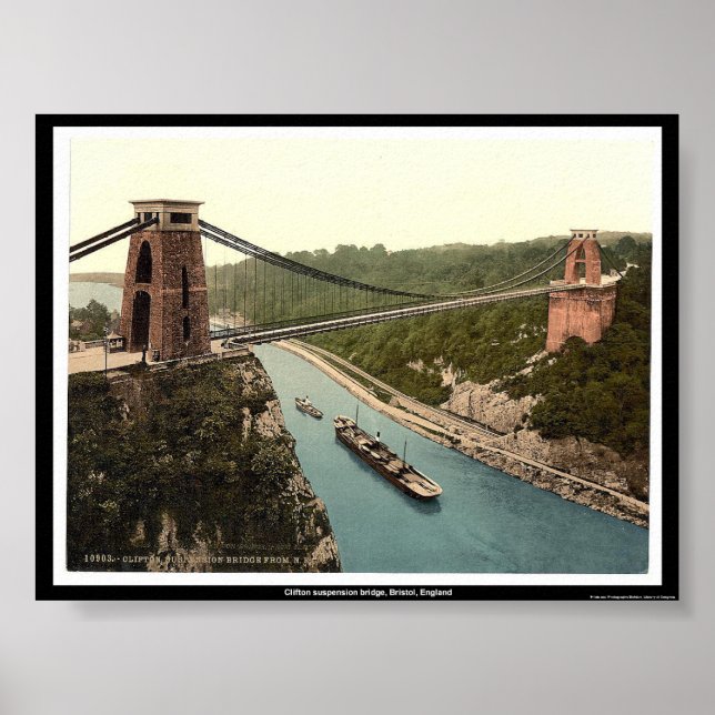 Clifton suspension bridge, Bristol, England Poster (Front)