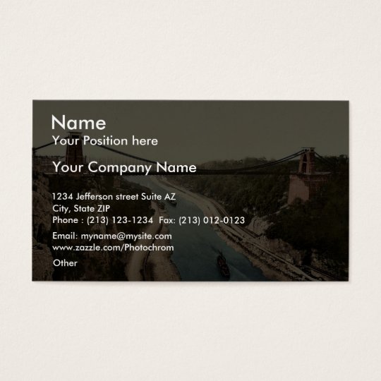 Clifton suspension bridge from the north cliffs, B Business Card