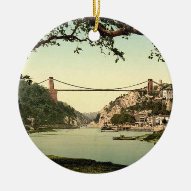 Clifton Suspension Bridge I, Bristol, England Ceramic Ornament (Front)