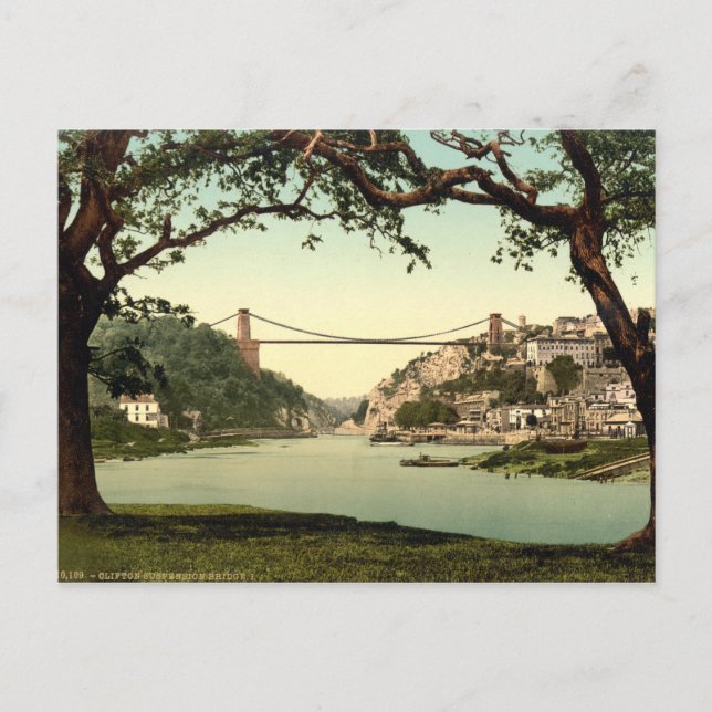 Clifton Suspension Bridge I, Bristol, England Postcard (Front)