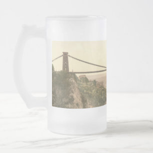 Clifton Suspension Bridge II, Bristol, England Frosted Glass Beer Mug
