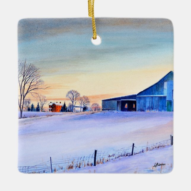 Clifty Creek Farm Ceramic Ornament (Front)