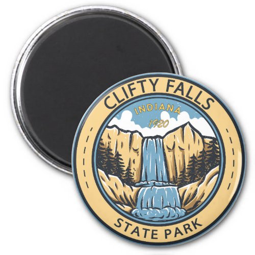 Clifty Falls State Park Indiana Badge Magnet