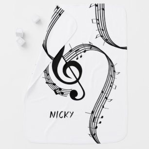 Climactic G Clef Baby Blanket