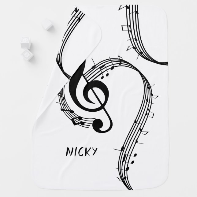 Climactic G Clef Baby Blanket (In Situ)