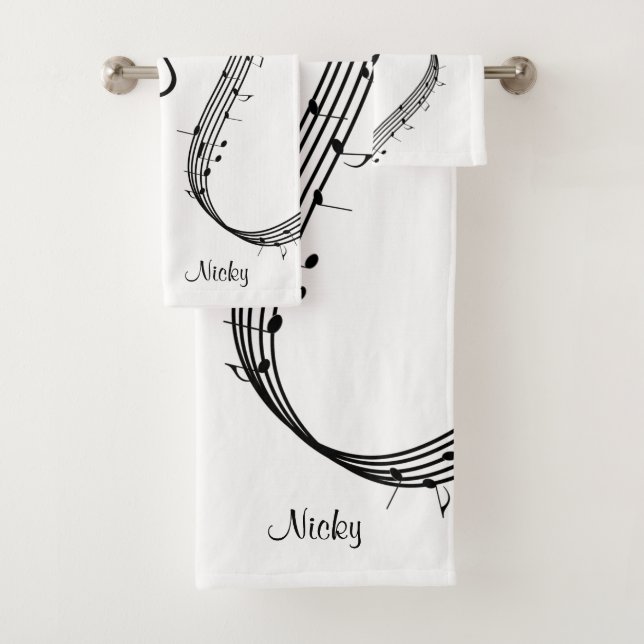 Climactic G Clef Bath Towel Set (Insitu)