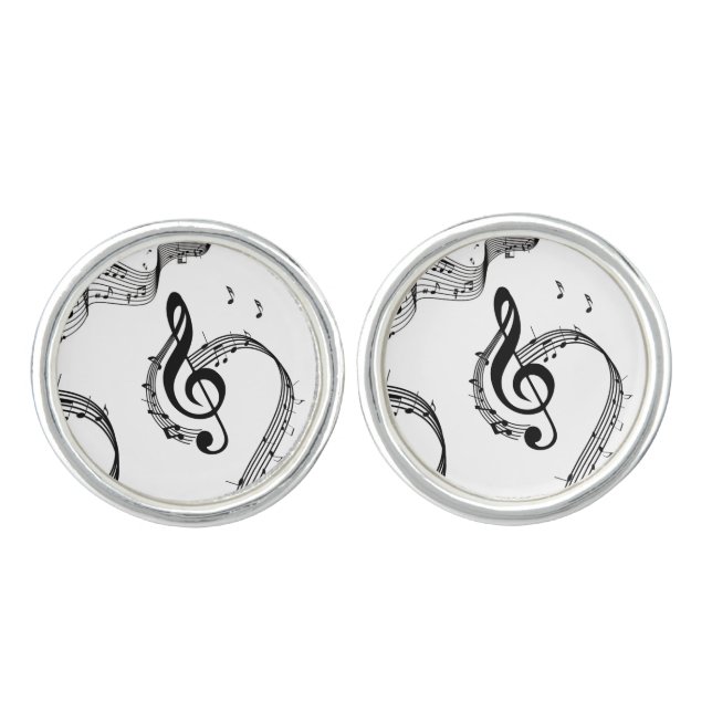 Climactic G Clef Cufflinks (Front)