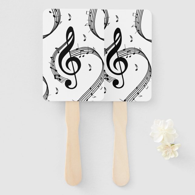 Climactic G Clef Hand Fan (Front and Back)