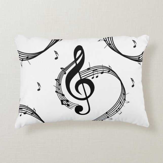 Climactic G Clef Music Accent Pillow (Front)