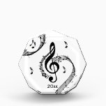 Climactic G Clef Music Acrylic Award<br><div class="desc">G Clef among notes of music</div>