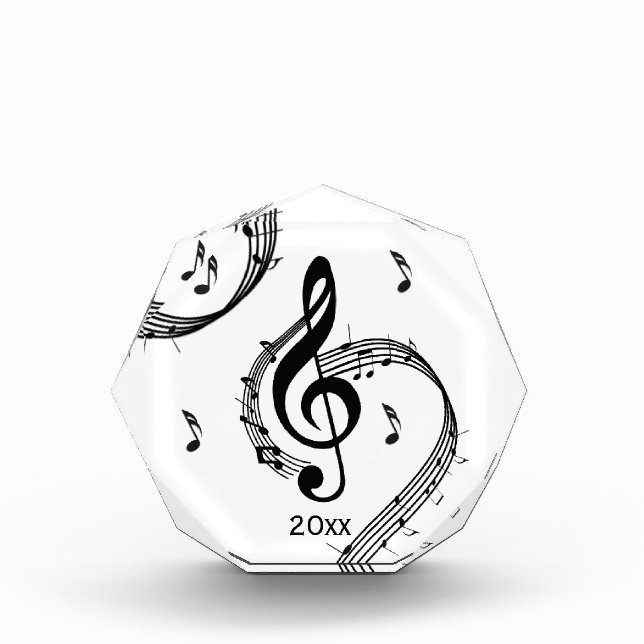 Climactic G Clef Music Acrylic Award (Front)