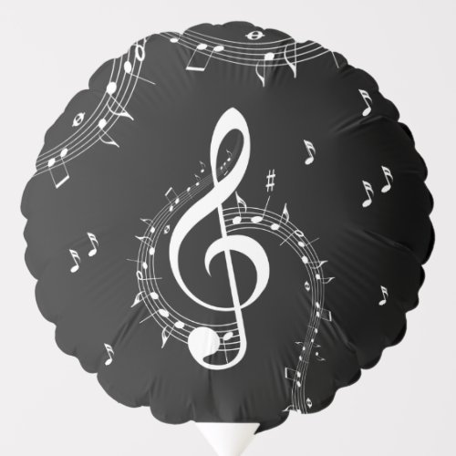 Climactic G Clef Music Black Balloon