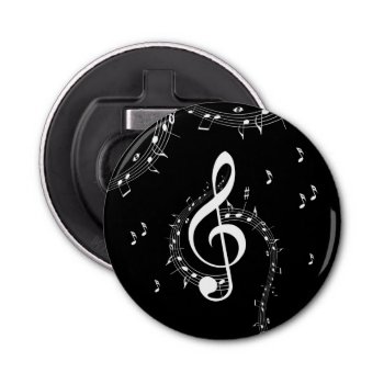 Climactic G Clef Music Black Bottle Opener by LwoodMusic at Zazzle