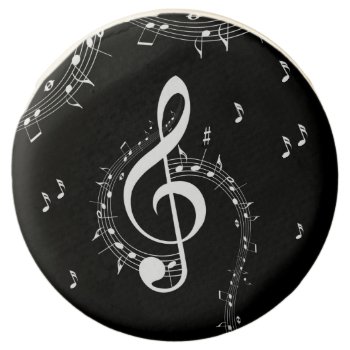 Climactic G Clef Music Black Chocolate Covered Oreo by LwoodMusic at Zazzle