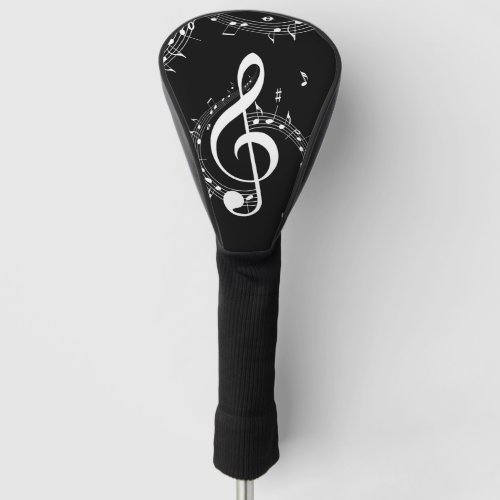 Climactic G Clef Music Black Golf Head Cover