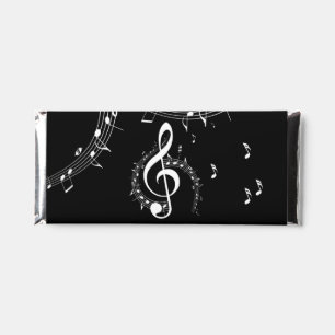 Climactic G Clef Music Black Hershey Bar Favors