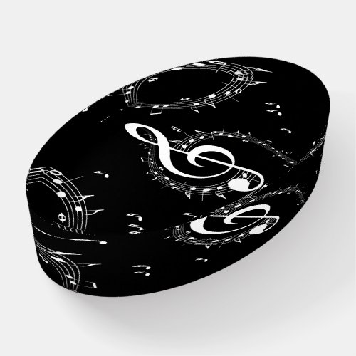 Climactic G Clef Music Black Paperweight