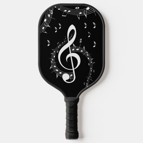 Climactic G Clef Music Black Pickleball Paddle