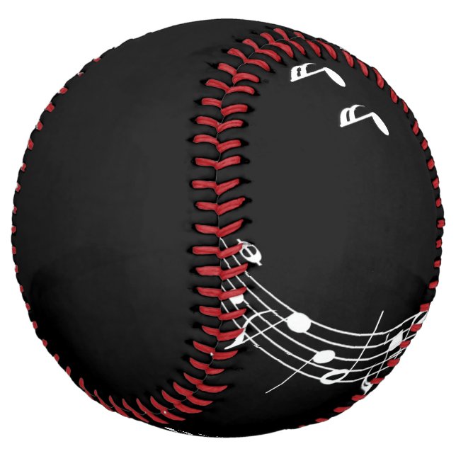 Climactic G Clef Music Black Softball (Angled)